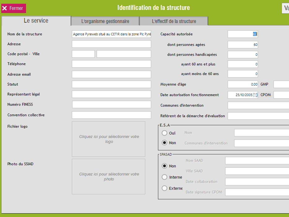 Identification de l'établissement